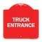 Signmission Designer Series Driveway Truck Entrance, Red & White Aluminum Sign, 18" x 18", RW-1818-24122 A-DES-RW-1818-24122 - alternate 1